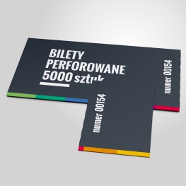 druk biletów perforowanych i numerowanych 5000 sztuk