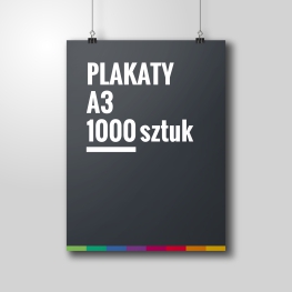 Druk plakatów A3, 1000 sztuk, promocja