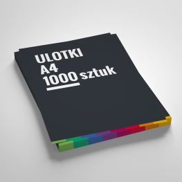 druk ulotek A4, papier kreda błysk 135g, 1000 sztuk, promocja