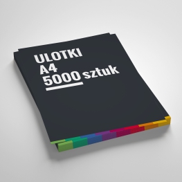 druk ulotek A4, papier kreda błysk 135g, 5000 sztuk, promocja