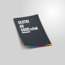 druk ulotek A6, papier kreda błysk 135g, 5000 sztuk, promocja