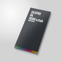druk ulotek DL, papier kreda błysk 135g, 1000 sztuk, promocja